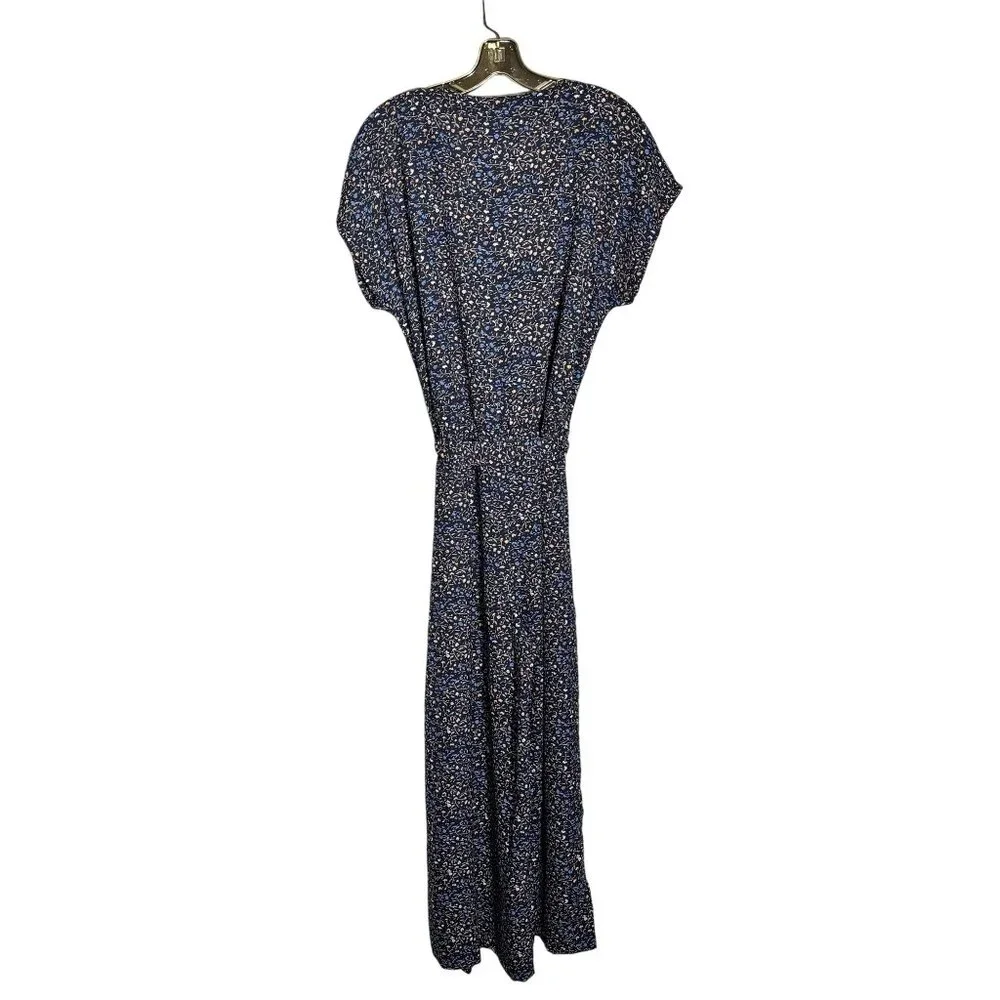 Kaffe floral Print Jumpsuit With Short Sleeves & Belted Waist Size UK 42 = US 14 - Picture 4 of 13